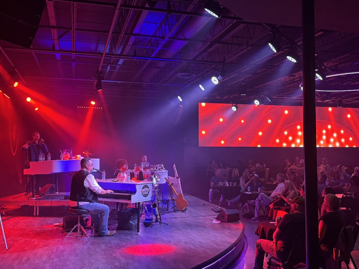 Piano Show and crowd